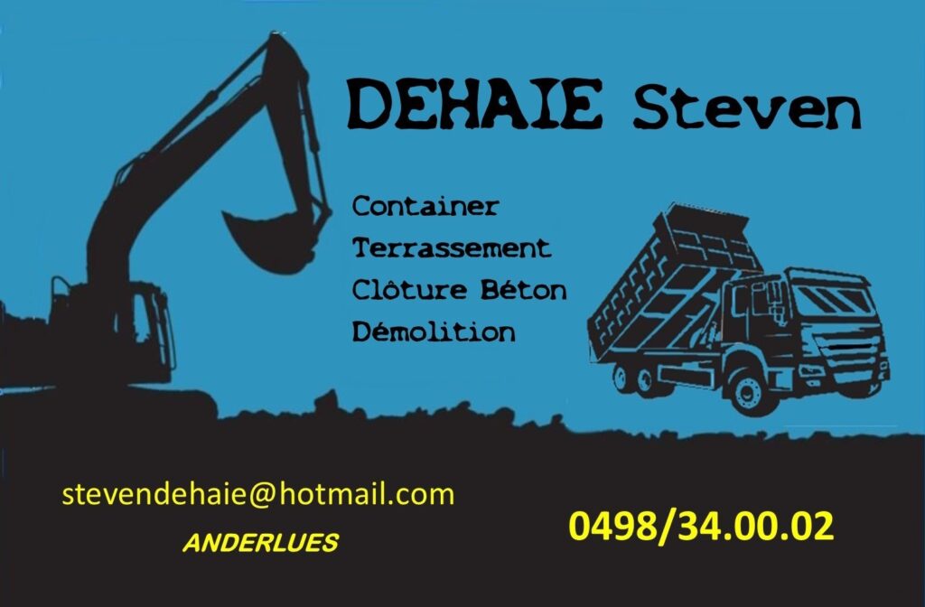 Logo Dehaie Steven - Container, Terrassement, Clôture Béton, Démolition